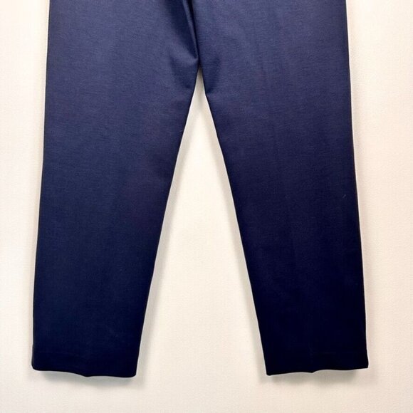 Olsen Womens Lisa Straight Leg Pants Size S Neo Bohemian Navy Blue Comfort NWT - Picture 8 of 13